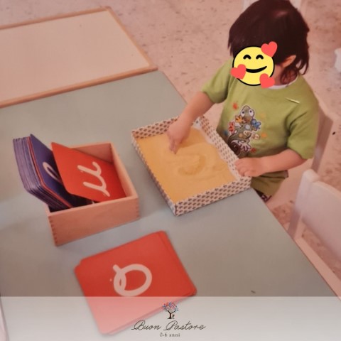 Angolo linguaggio scuola Montessori